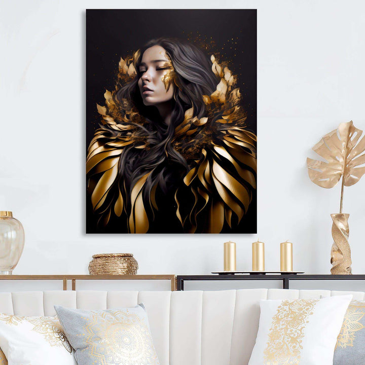 Gold And Black Sensual Woman III