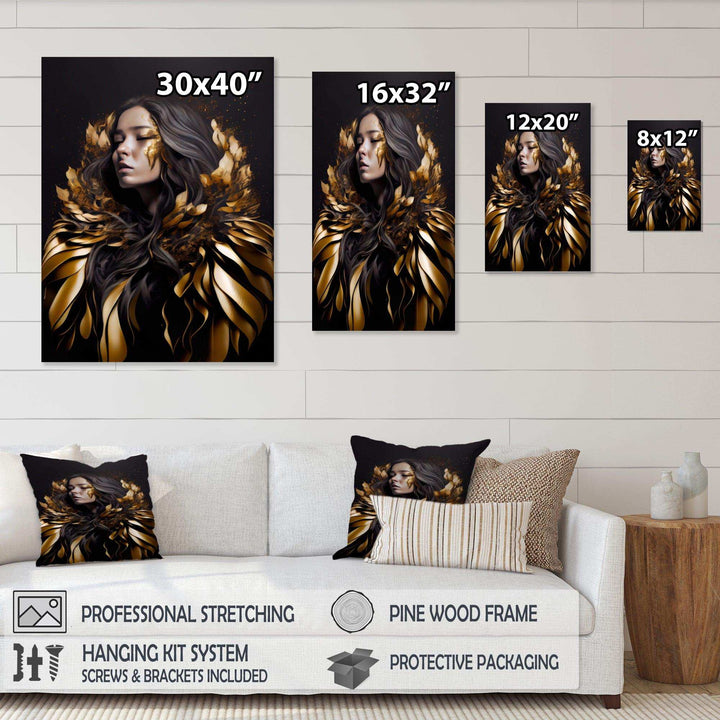 Gold And Black Sensual Woman III