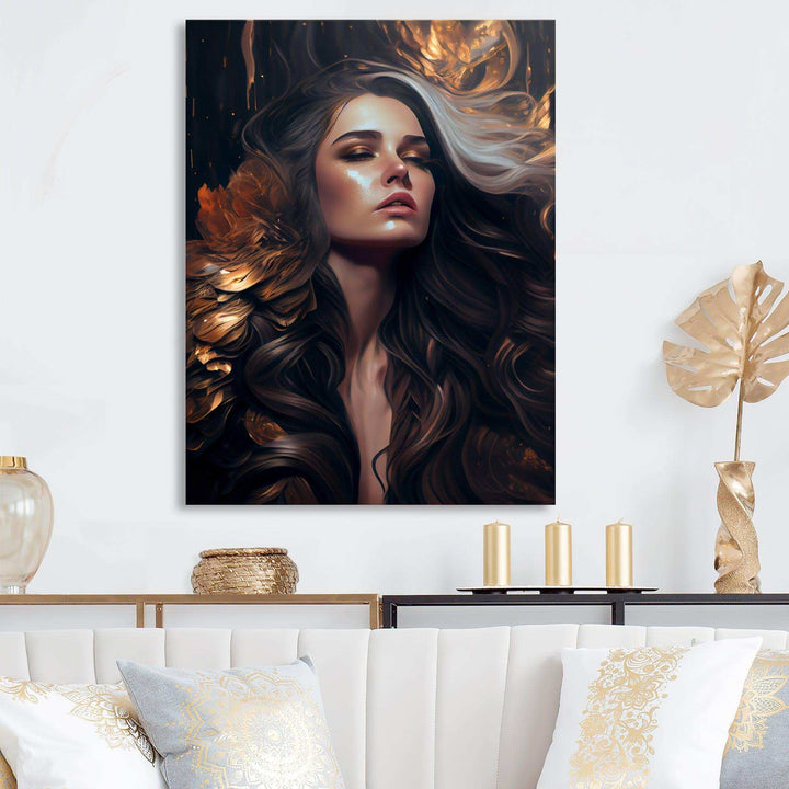 Gold And Black Sensual Woman IV