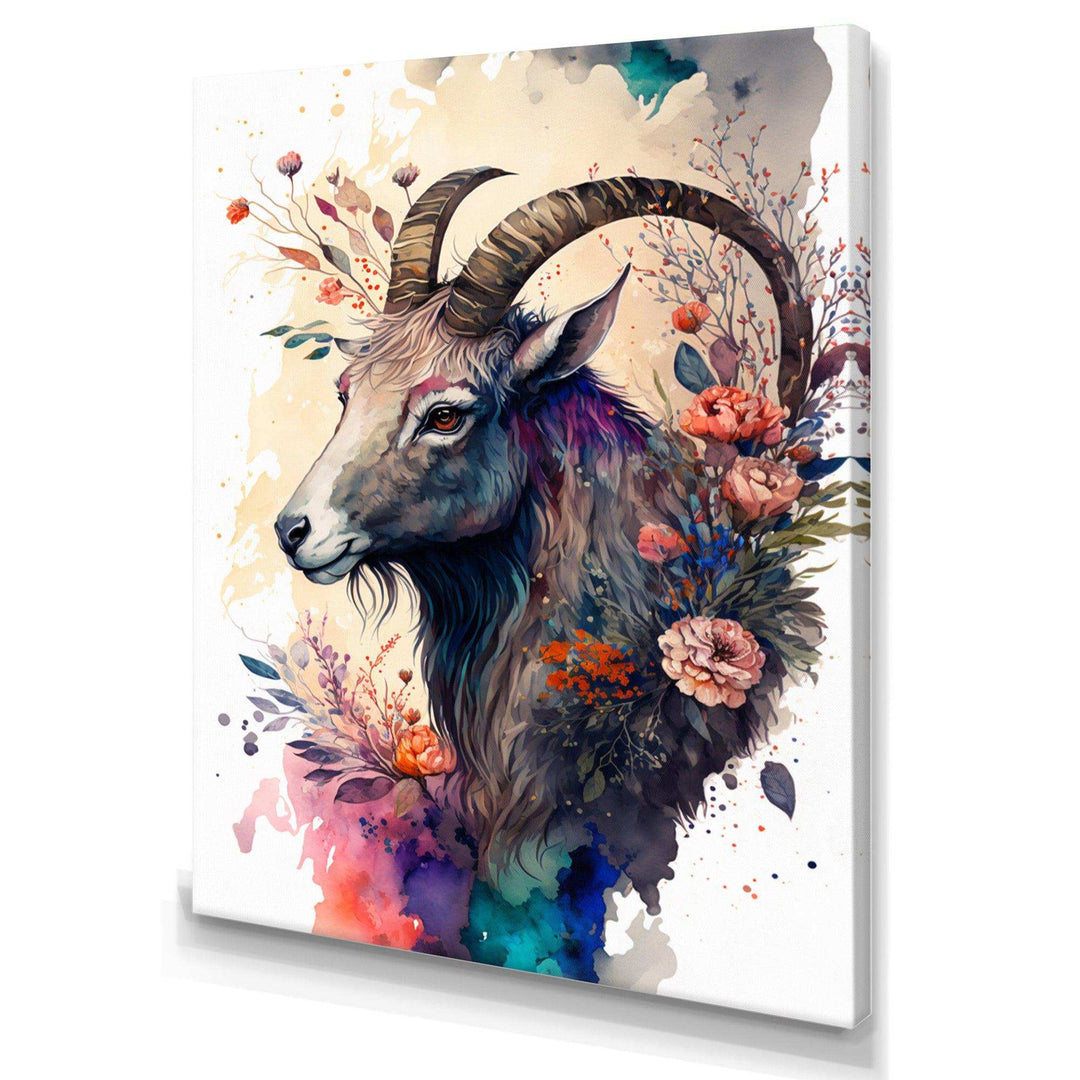 Cute Goat Floral Art II