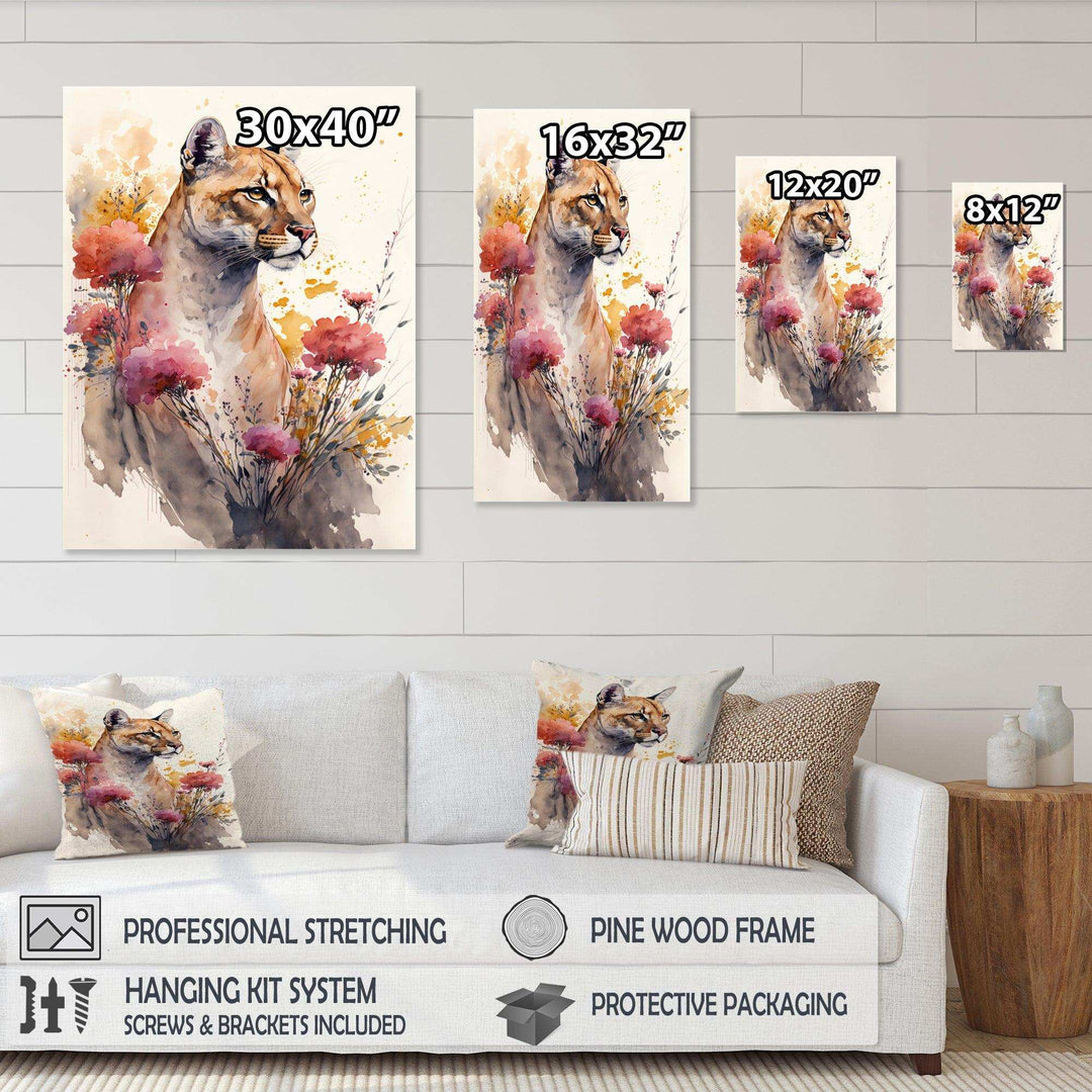 Cute Puma Floral Art III