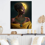 Emerald Queen African Woman Under Moon I