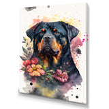 Cute Rottweilers Floral Art I