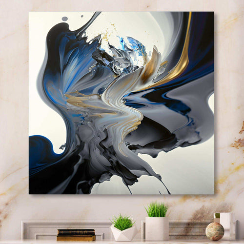 Bright Blue Smooth Abstract I - Modern Bedroom Wall Art