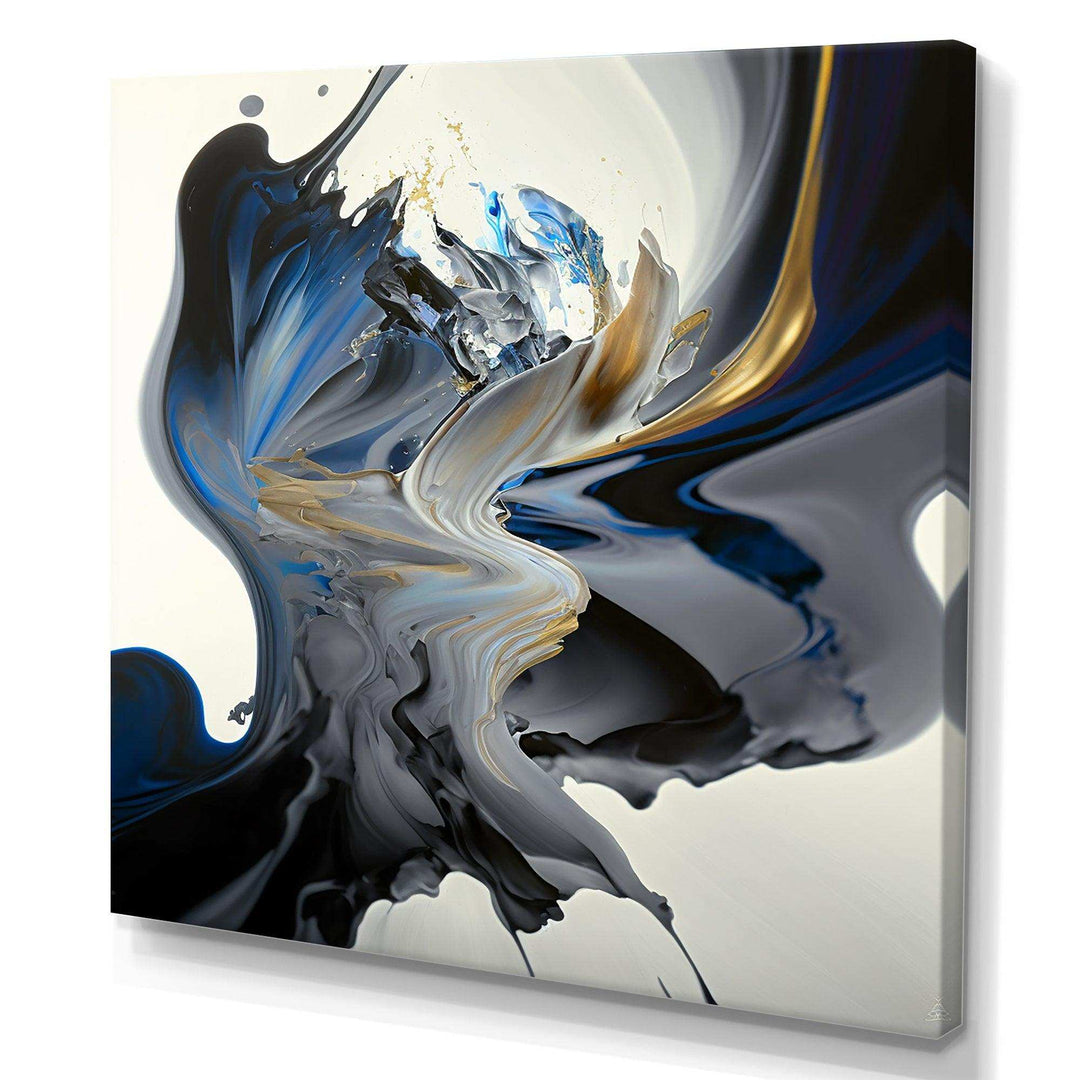 Bright Blue Smooth Abstract I - Modern Bedroom Wall Art