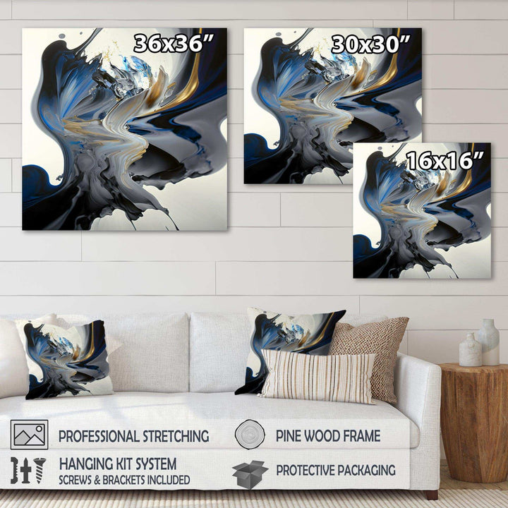 Bright Blue Smooth Abstract I - Modern Bedroom Wall Art