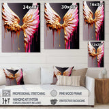 Pink,Gold And Black Angel Wings IV