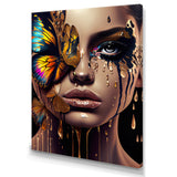 Sensual Woman With Colorful Butterfly IX