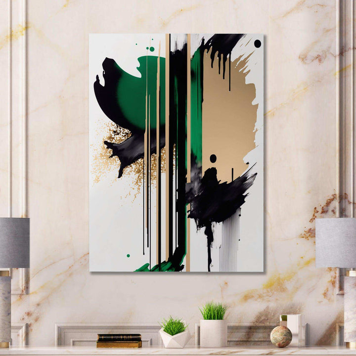 Green Minimalist Abstract  - Modern Wall Art Prints