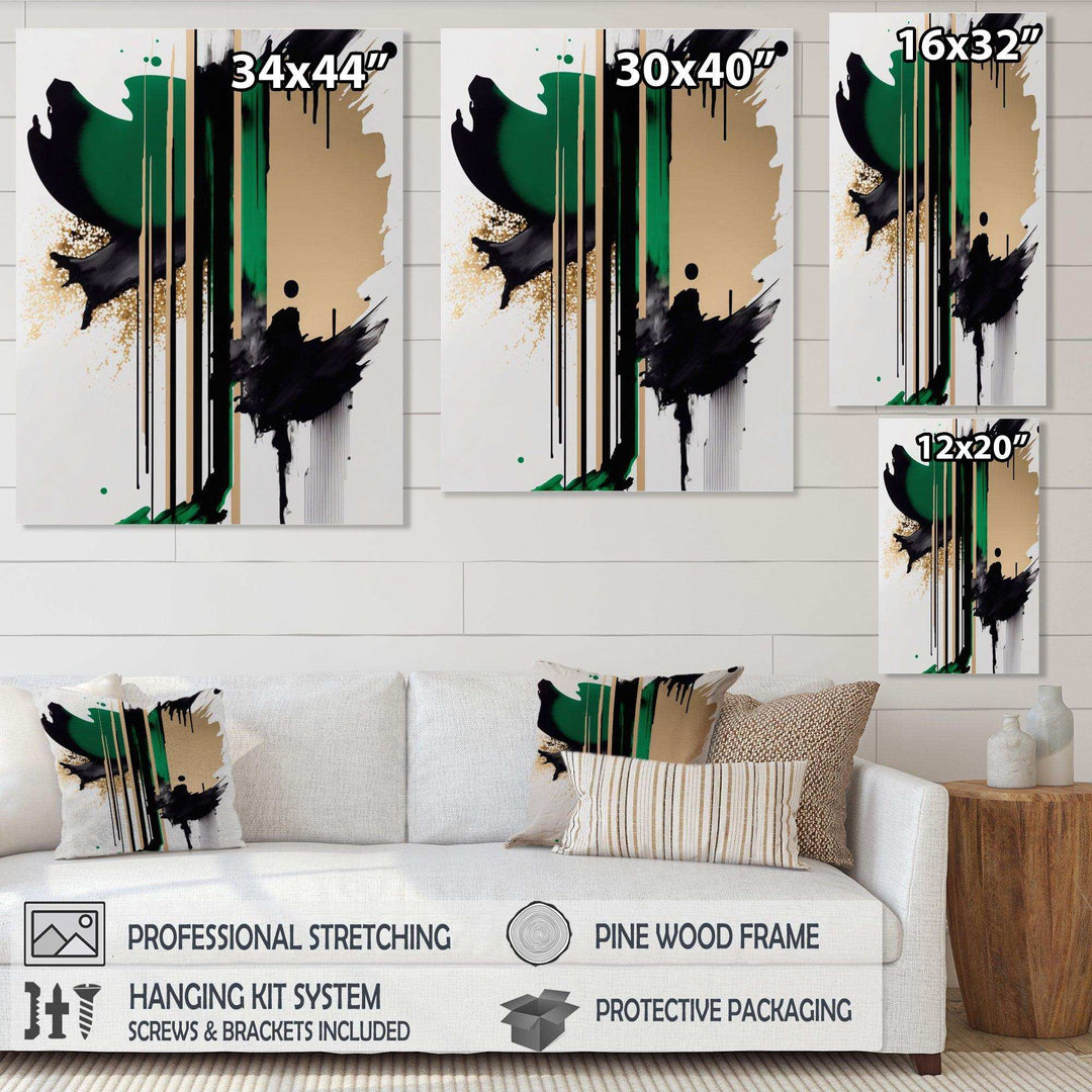 Green Minimalist Abstract  - Modern Wall Art Prints