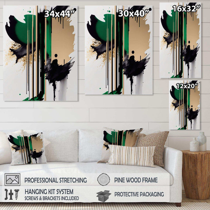 Green Minimalist Abstract  - Modern Wall Art Prints