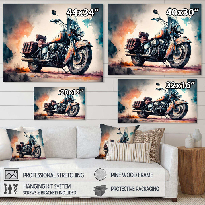 Motorcycle Parked In The Desert I