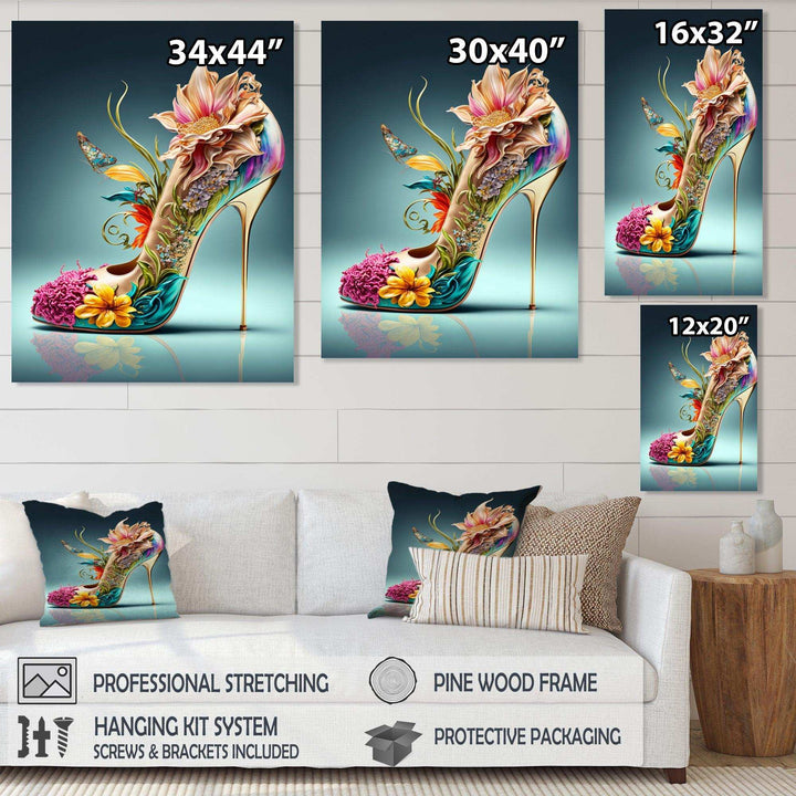 Blue Floral Hight Heels III