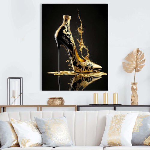 Golden Drip High Heel