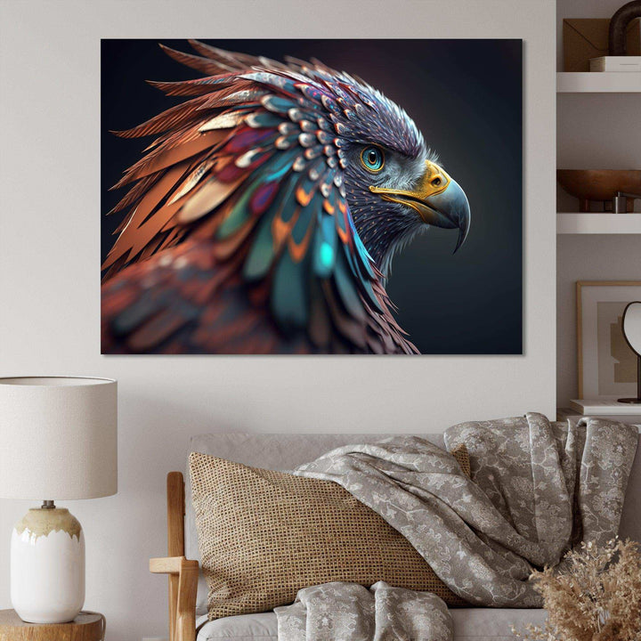 Macro Colorful Feather Eagle V