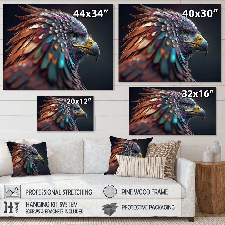 Macro Colorful Feather Eagle V
