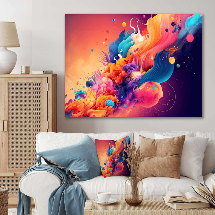 Vibrant Color Explosion I - Modern Canvas Wall Art