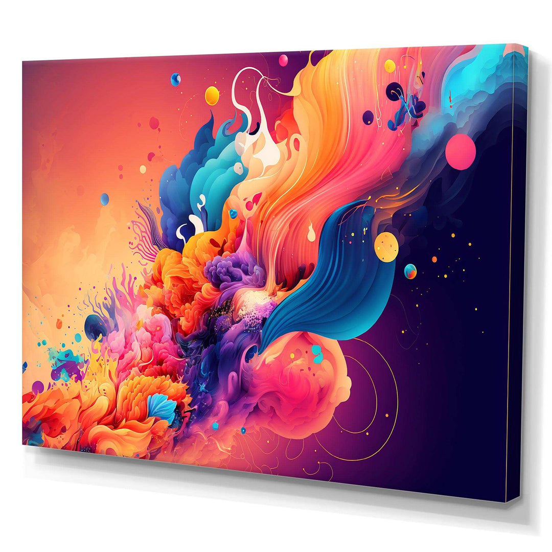 Vibrant Color Explosion I - Modern Canvas Wall Art