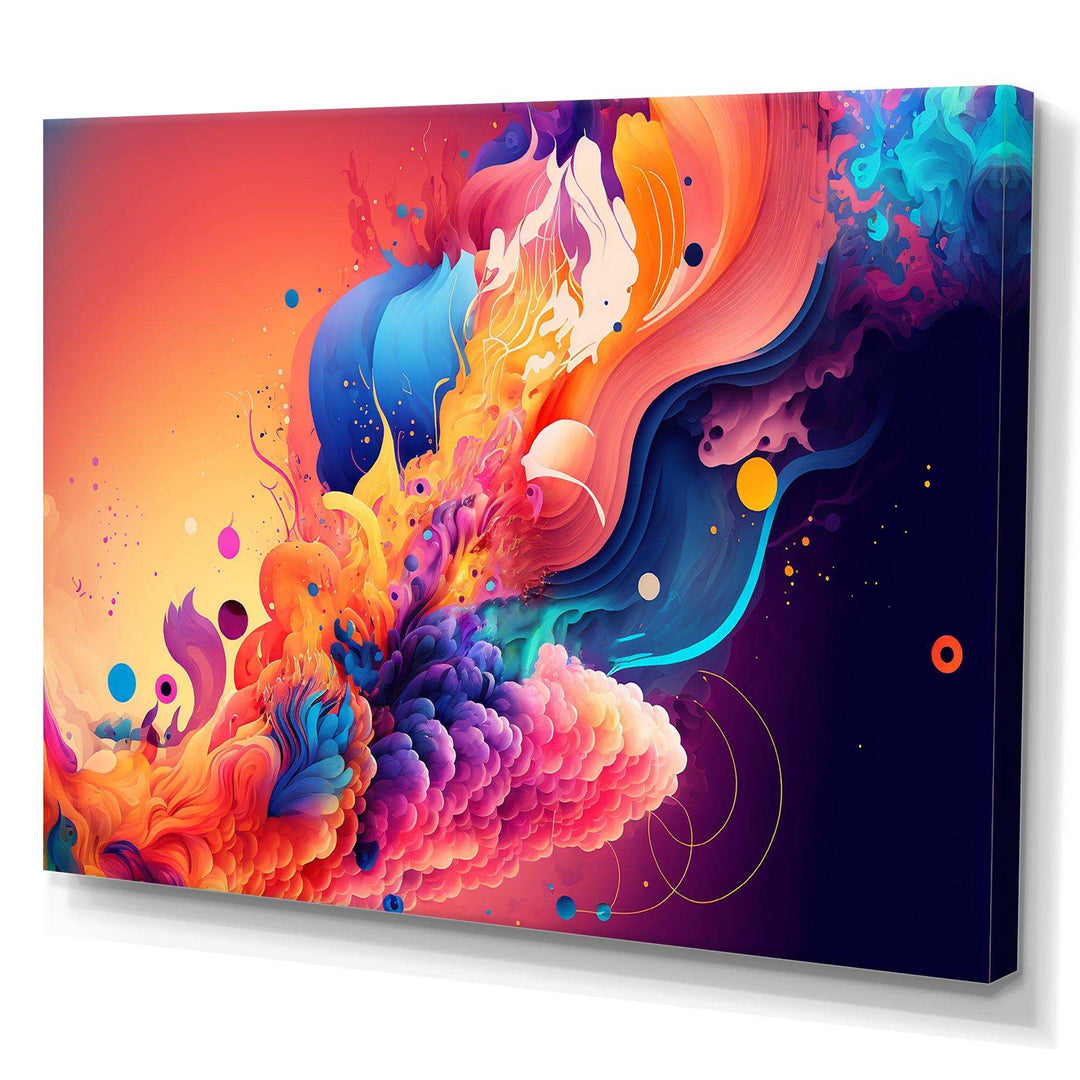 Vibrant Color Explosion II - Modern Living Room Wall Decor
