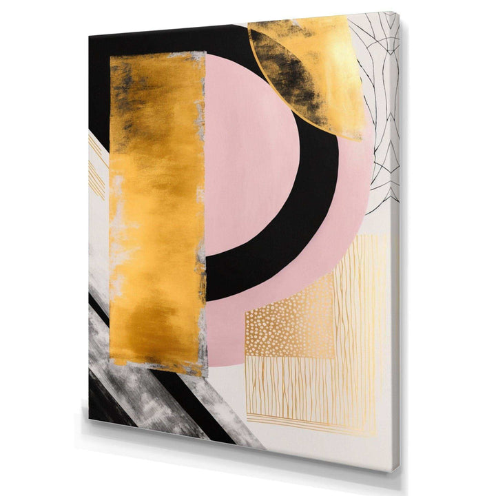 Pink And Gold Art Deco IV - Modern Wall Art Prints