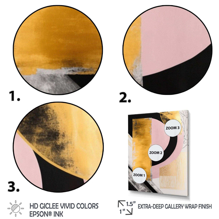 Pink And Gold Art Deco IV - Modern Wall Art Prints