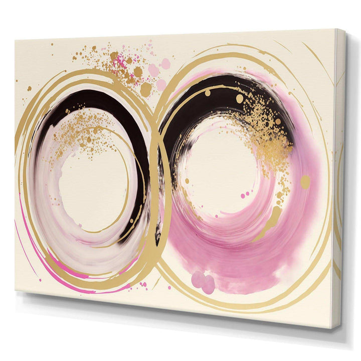 Pink And Gold Curves III - Modern Wall Art Prints