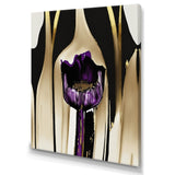 Purple Flower Flower On Abstract Paint IV
