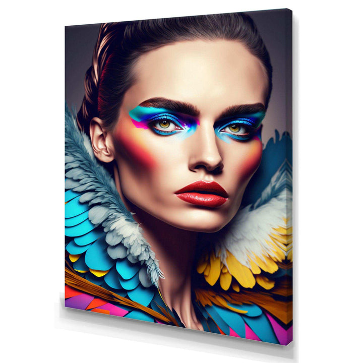 Colorful Sensual Woman In Fur Coat VI