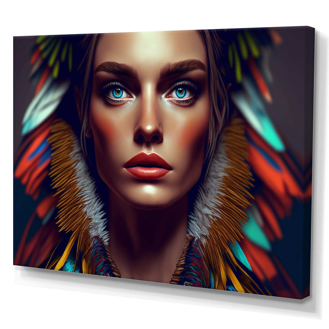 Colorful Sensual Woman In Fur Coat VIII