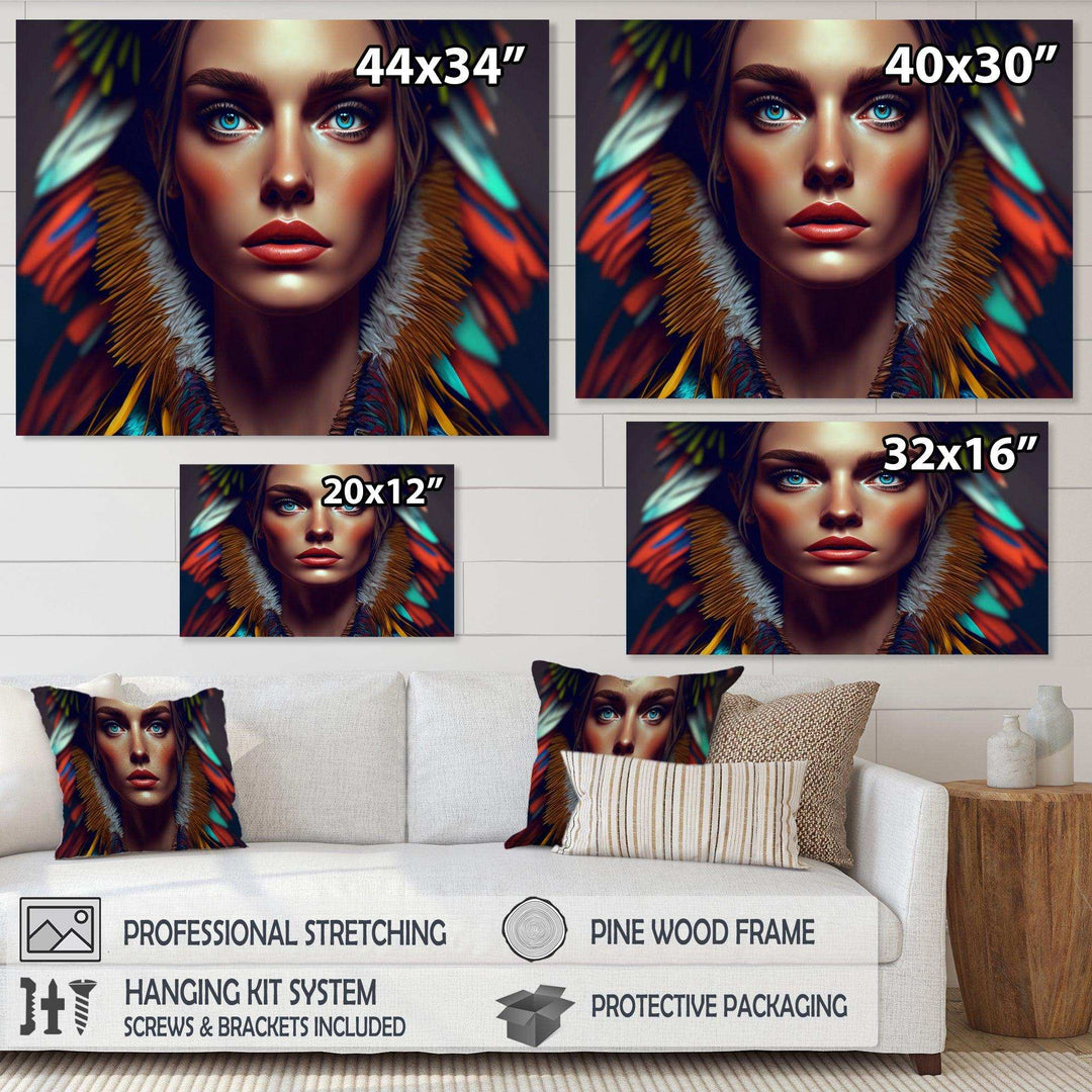 Colorful Sensual Woman In Fur Coat VIII
