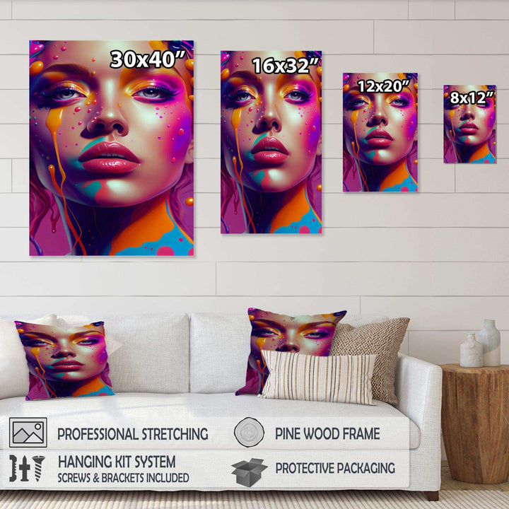 Liquid Ink Sensual Woman Portrait I