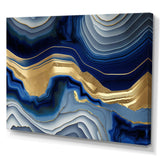 Vibrant Blue And Gold Flow Art I