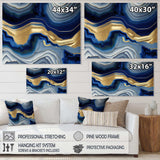 Vibrant Blue And Gold Flow Art I