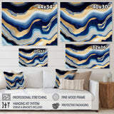 Vibrant Blue And Gold Flow Art IV