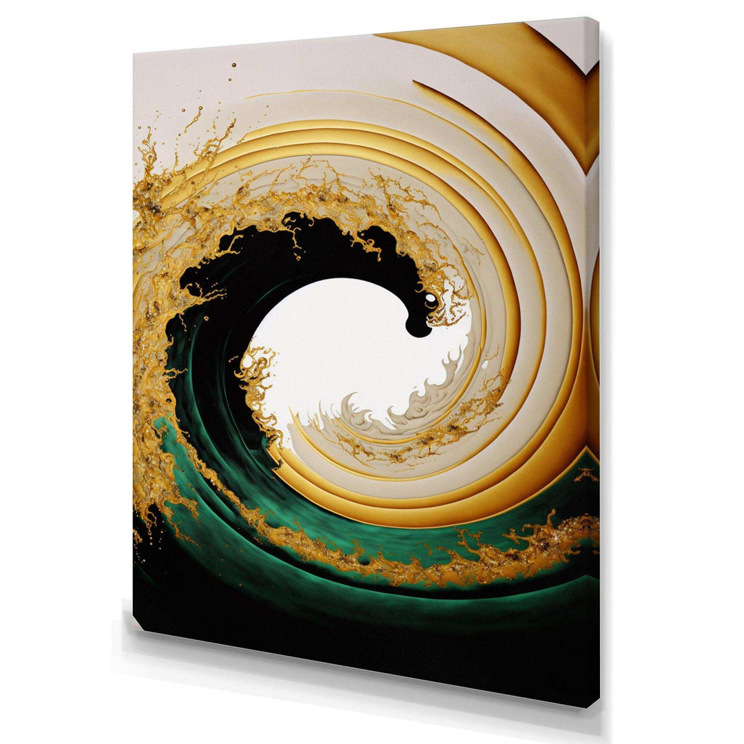 Gold Watercolor Liquid Art  - Modern Wall Art Prints