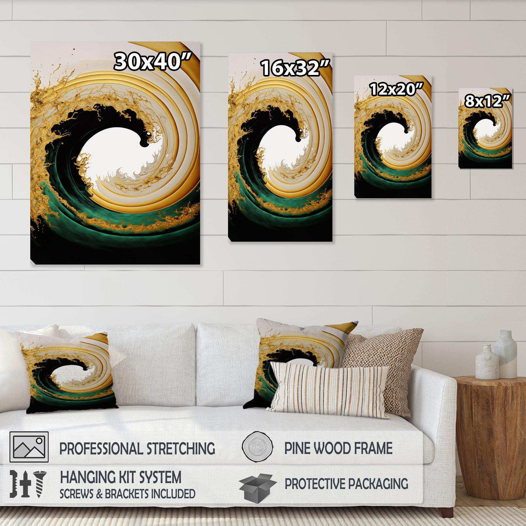 Gold Watercolor Liquid Art  - Modern Wall Art Prints