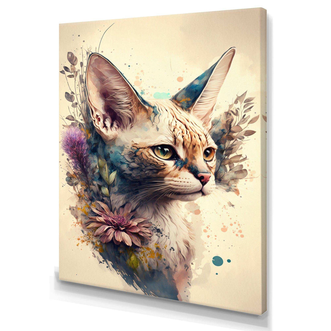 Cute Sphynx Floral Art III