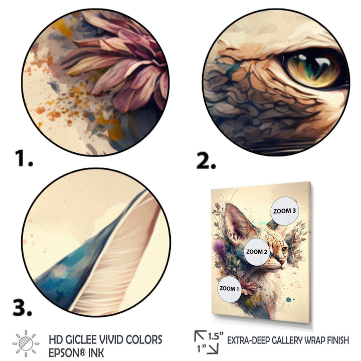 Cute Sphynx Floral Art III