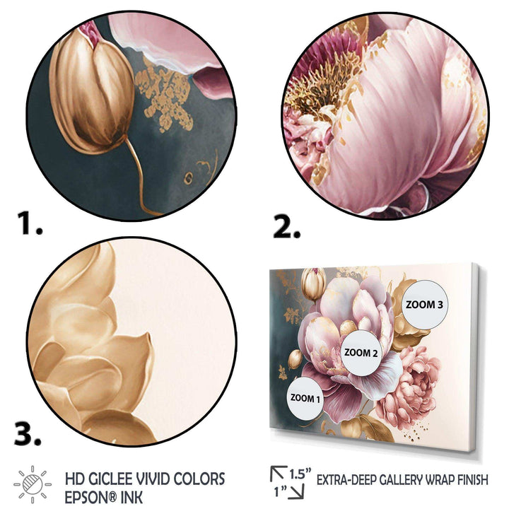 Pink And Gold Orchid Flower I