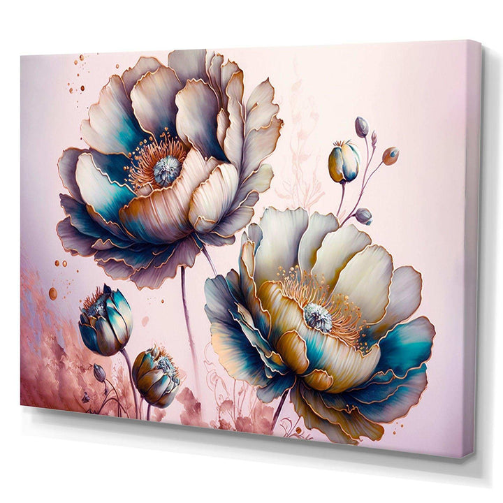 Vibrant Green Poppy Flowers I