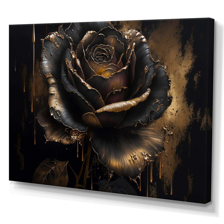 Black And Gold Rose I