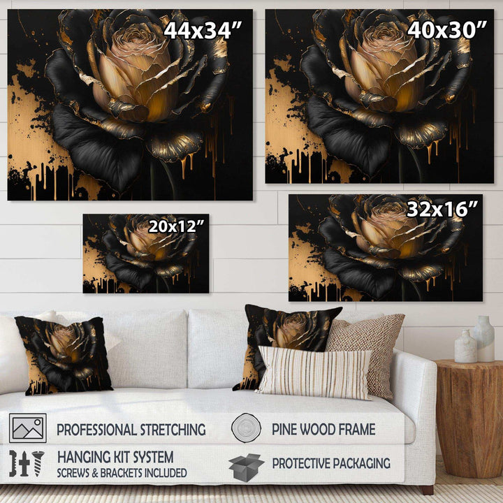 Black And Gold Rose II