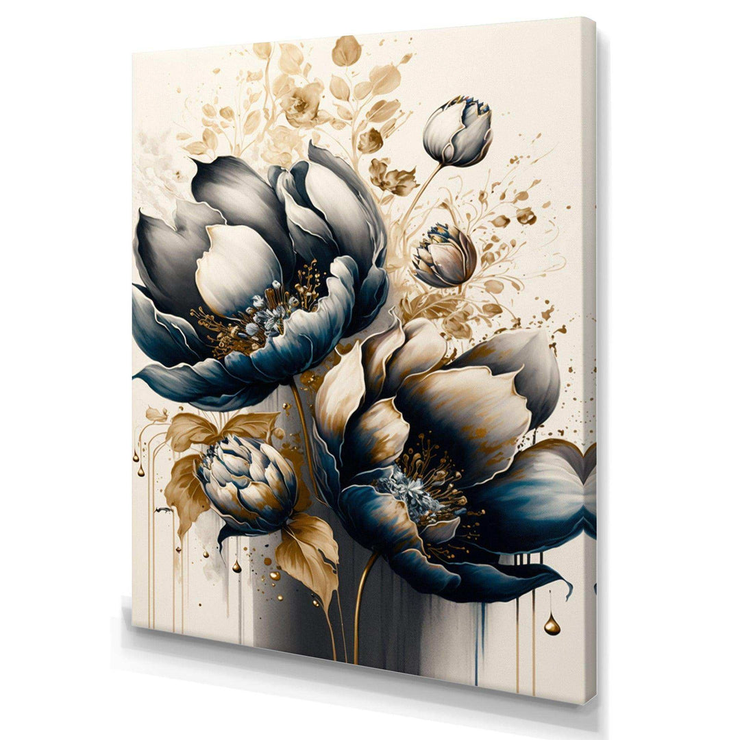 Black And White Watercolor Roses I