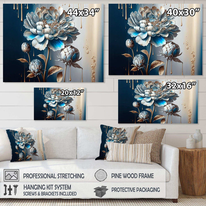 Ice Blue Zinnia Flowers