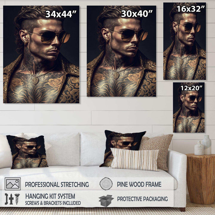 Fashion Muscular Man With Sun Glasses V