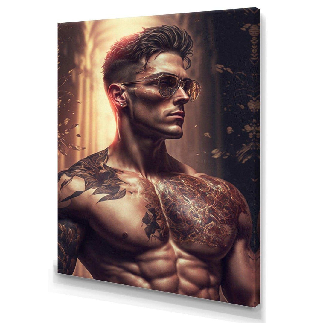 Fashion Muscular Man With Sun Glasses 1 I