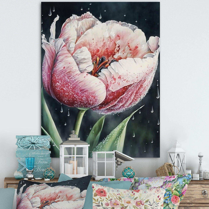 Blooming Tulip Flowers Watercolor I