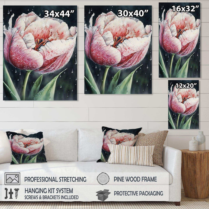Blooming Tulip Flowers Watercolor I