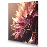 Abstract Pink And Gold Leaves IV Canvas Canvas
