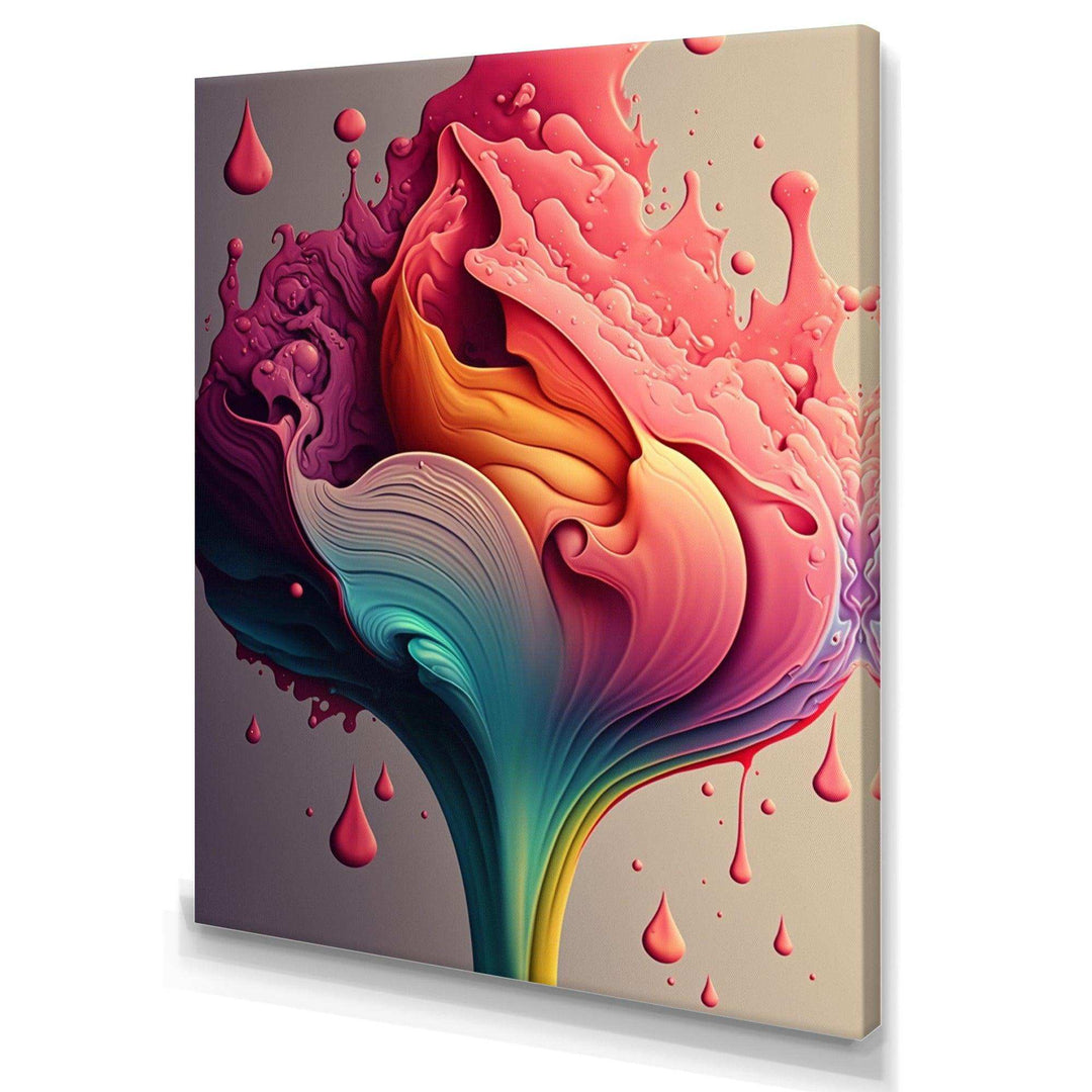Multicolor Liquid Ink Tulip Flowers I